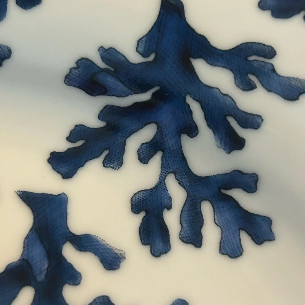 Z Gallerie Blue Coral 12” Ceramic Charger, Serving Plate. Retired EUC